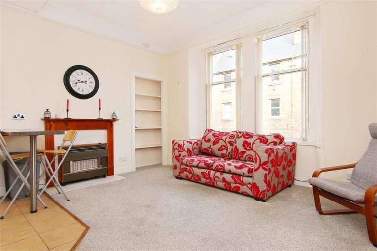 Red/ grey sofa bed
