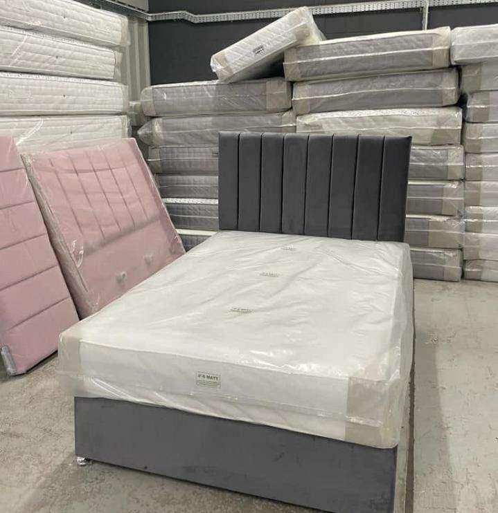 📢Brand New Stunning & Modern 4ft6 Luxury Double Divan Bed With Mattress ~ Quick & Free Delivery🚛