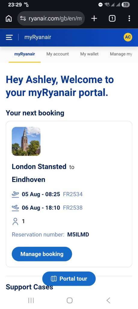 Ryanair Flight Tickets London Stansted to Eindhoven
