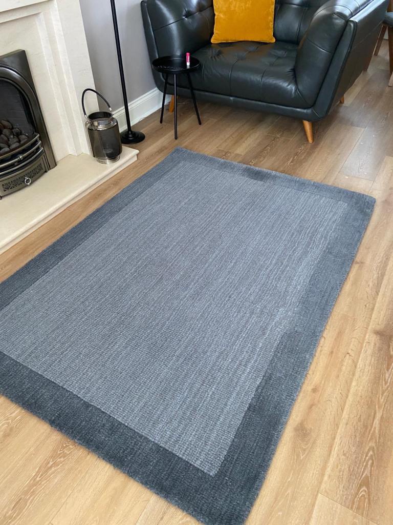 Next 100% wool rug, charcoal colour  170 x 120cm