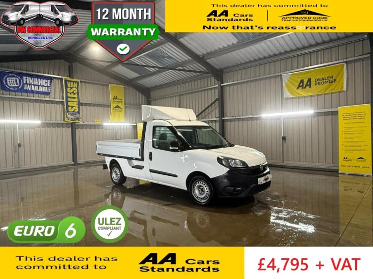 2021 21 Reg FIAT DOBLO 1.6 Multijet 16V Work Up Alloy Dropside + VAT