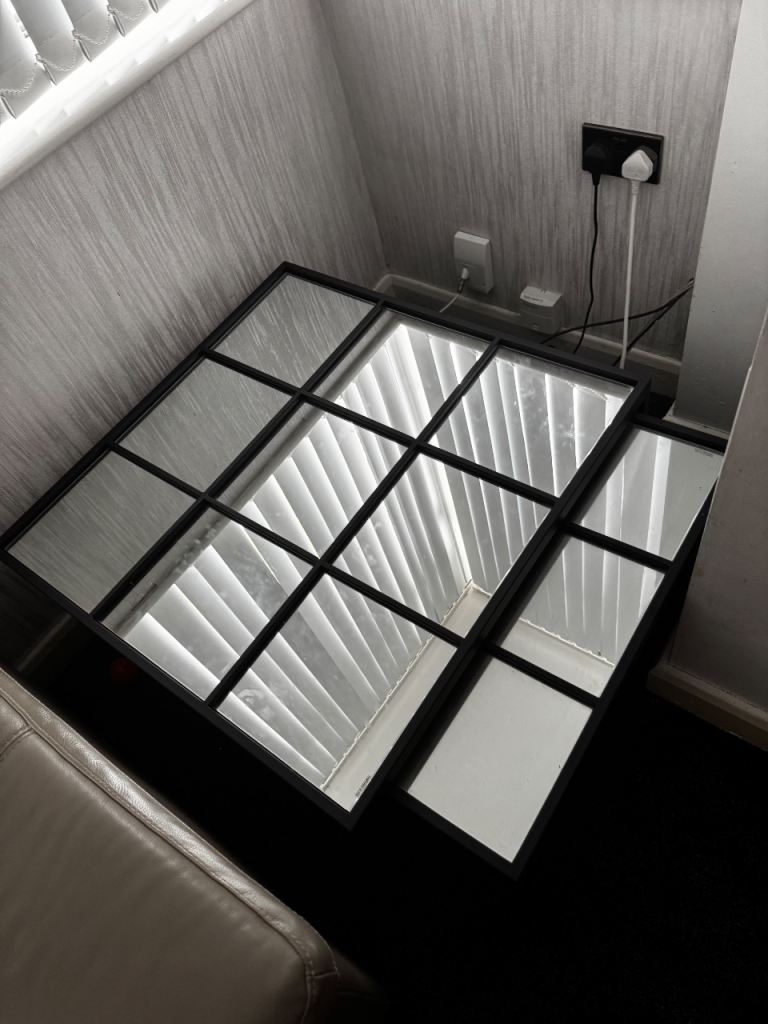 Black Glass Nest of Tables – Good Condition
