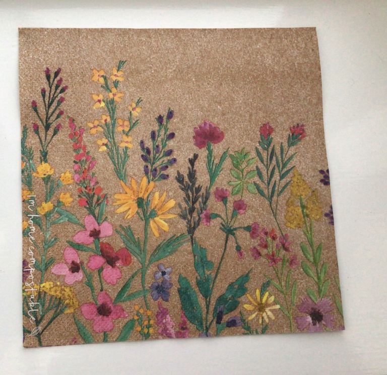 4 Decoupage Wild Flowered Napkins. wild  Flowered  Napkins ideal for, Craft. Hobby’s. Decoupage. 