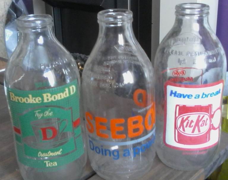 NOVELTY MILK BOTTLES