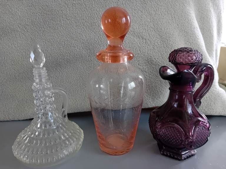3 decorative bottles