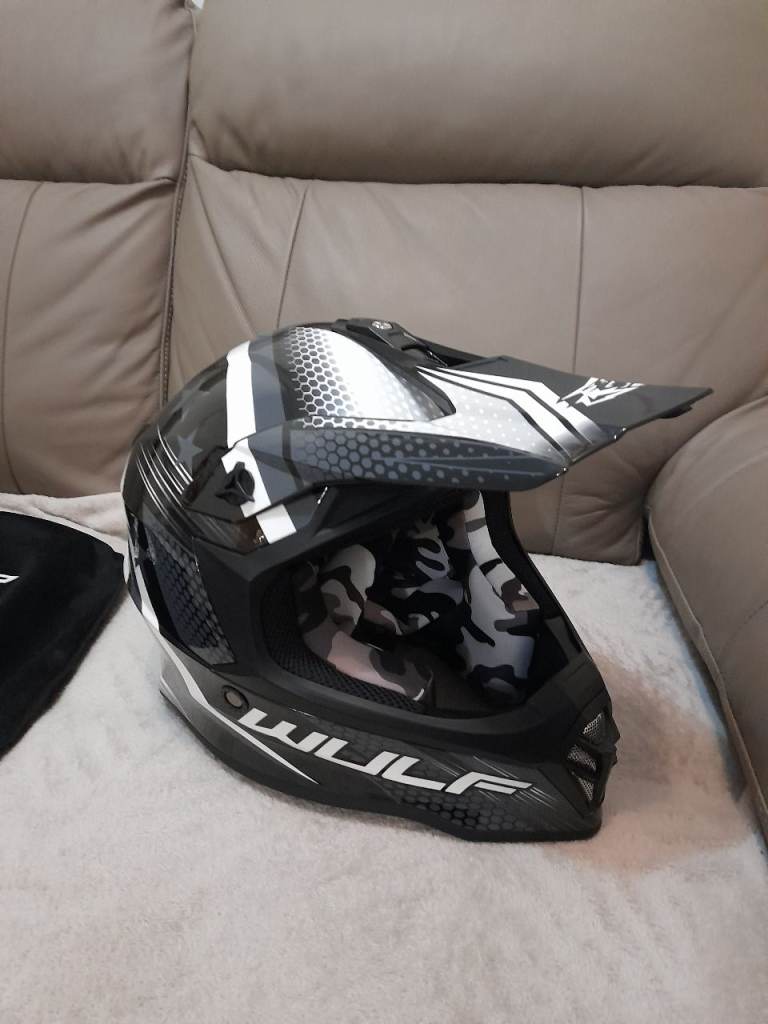 Motor cross mens helmet 