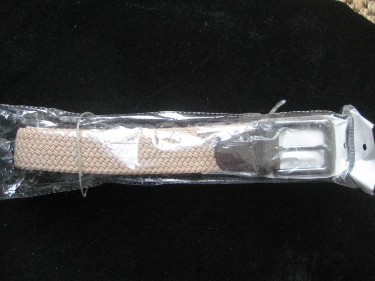 Brand New Adult Fine Hessian Belt with Metal Buckle for £3.00