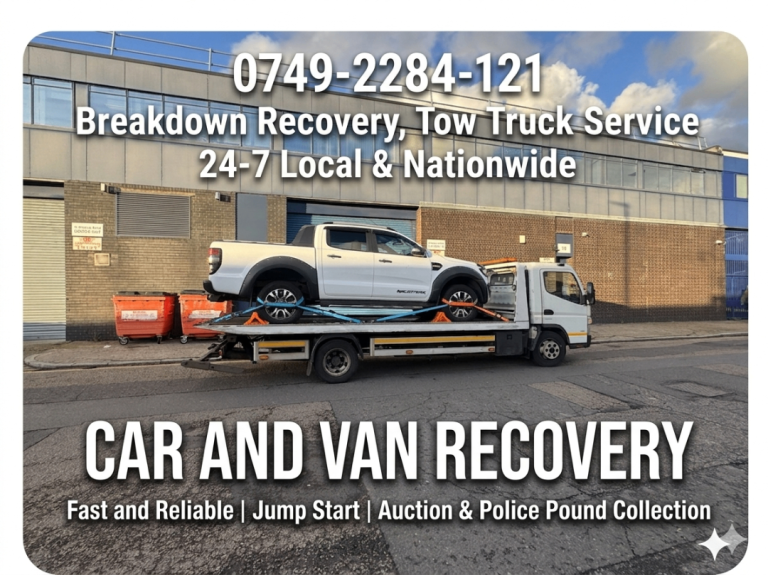 24-7 CHEAP CAR RECOVERY VAN BREAKDOWN SERVICE VEHICLE TOW TRUCK TRANSPORT Enfield Edmonton London