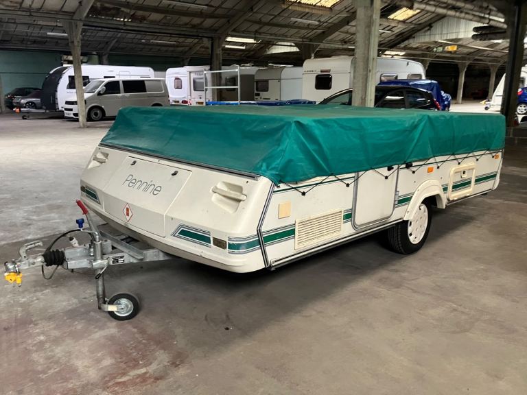 Pennine Pathfinder 6 berth folding camper trailer tent with awning and accessories caravan camping