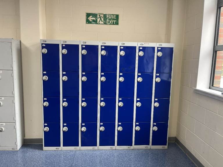 Metal lockers with most of the keys, plus heavy scrap metal