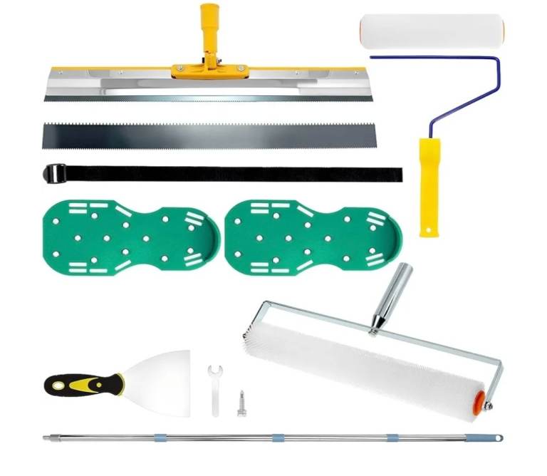 A new still boxed  6 Piece Self-Levelling Cement Tool Kit, Epoxy 
