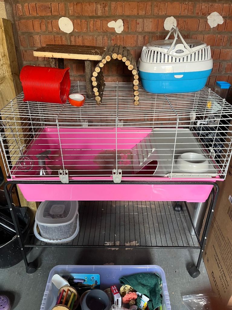 Guinea Pig Cage, Stand & Accessories 