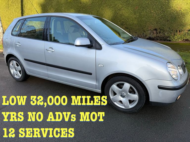 VW POLO 1.4 3 MTHS WARNTY 32,000 MLS YRS NO ADVS MOT 12 SVCS 5 DRS PRISTINE! 100%RELIABLE 