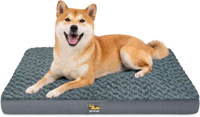 Orthopedic Dog Bed - Waterproof Dog Bed with Removable Washable Cover, Foam Dog Mattress 91x69x8cm