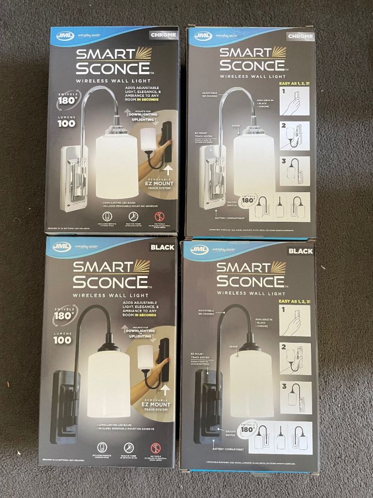4 x JML Smart Sconce Wall Lights