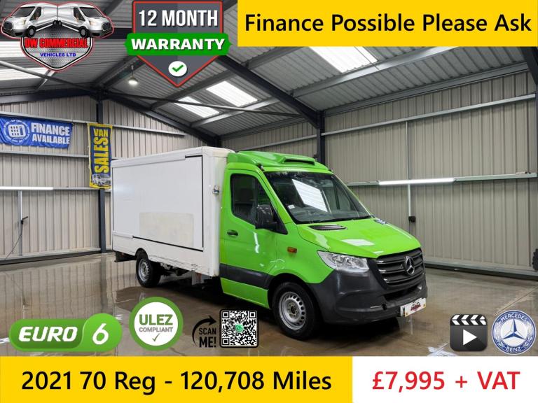 2021 70 Reg Mercedes Benz Sprinter Eu6 314 CDI Fridge Freezer + VAT