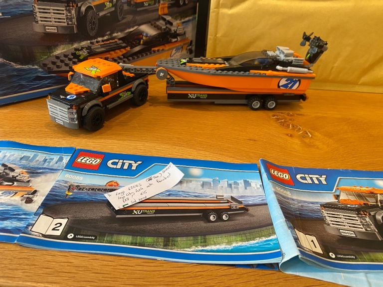 LEGO City Power Boat Transporter 60254 Set - Good Condition
