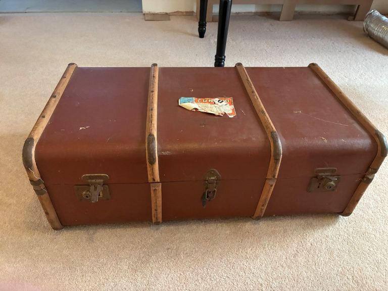 Vintage Brown Storage Trunk / Chest