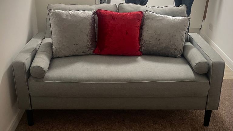 image for Two seater grey sofa
