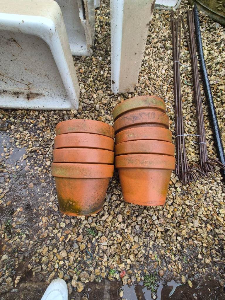 x9 Clay Garden Pots