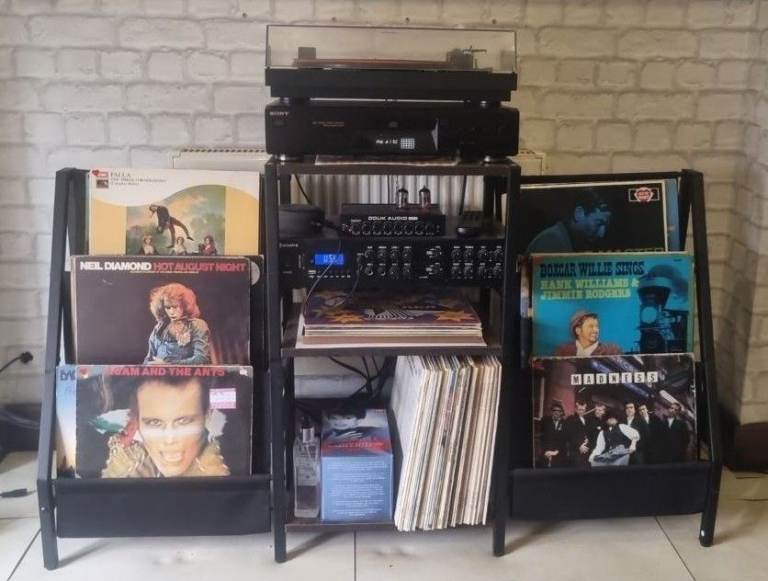 VEVOR Record Player Stand, 3 Tiers Metal Vinyl Record Stand