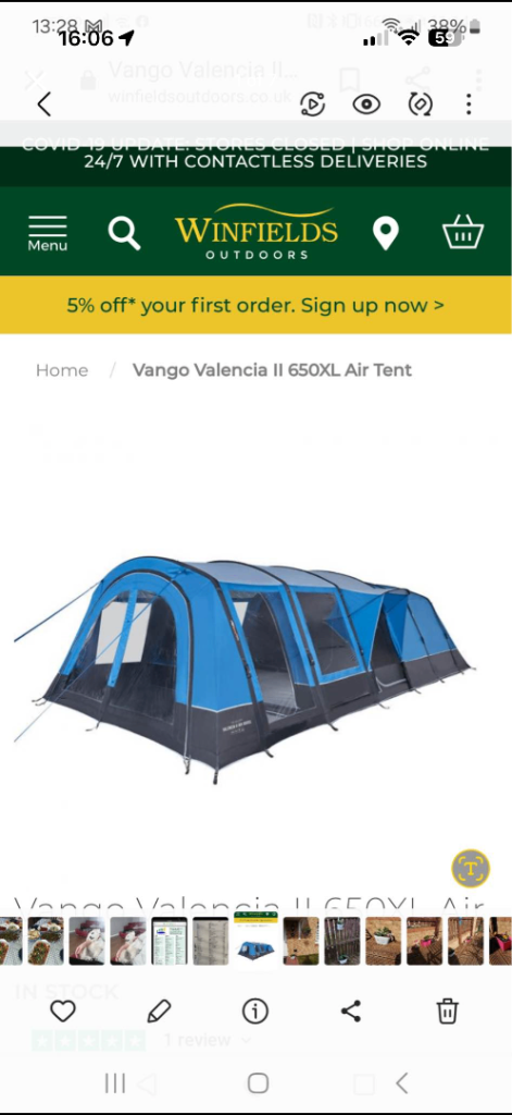 Vango Valencia 650XL Air tent