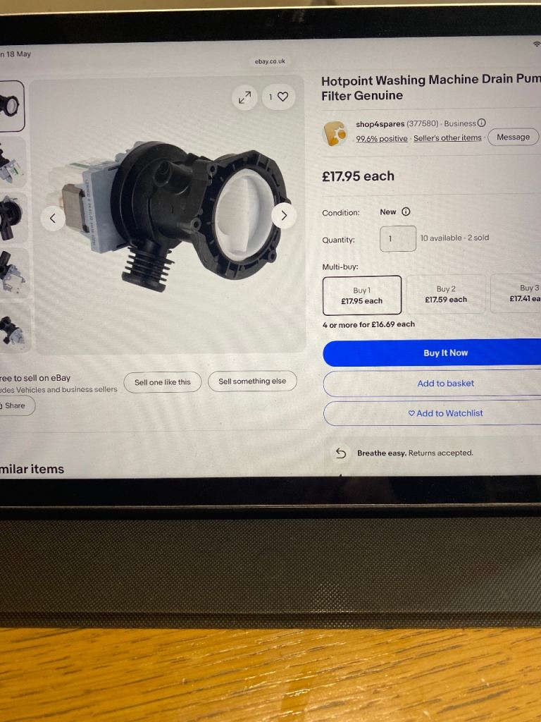 Hotpoint washing machine drain pump