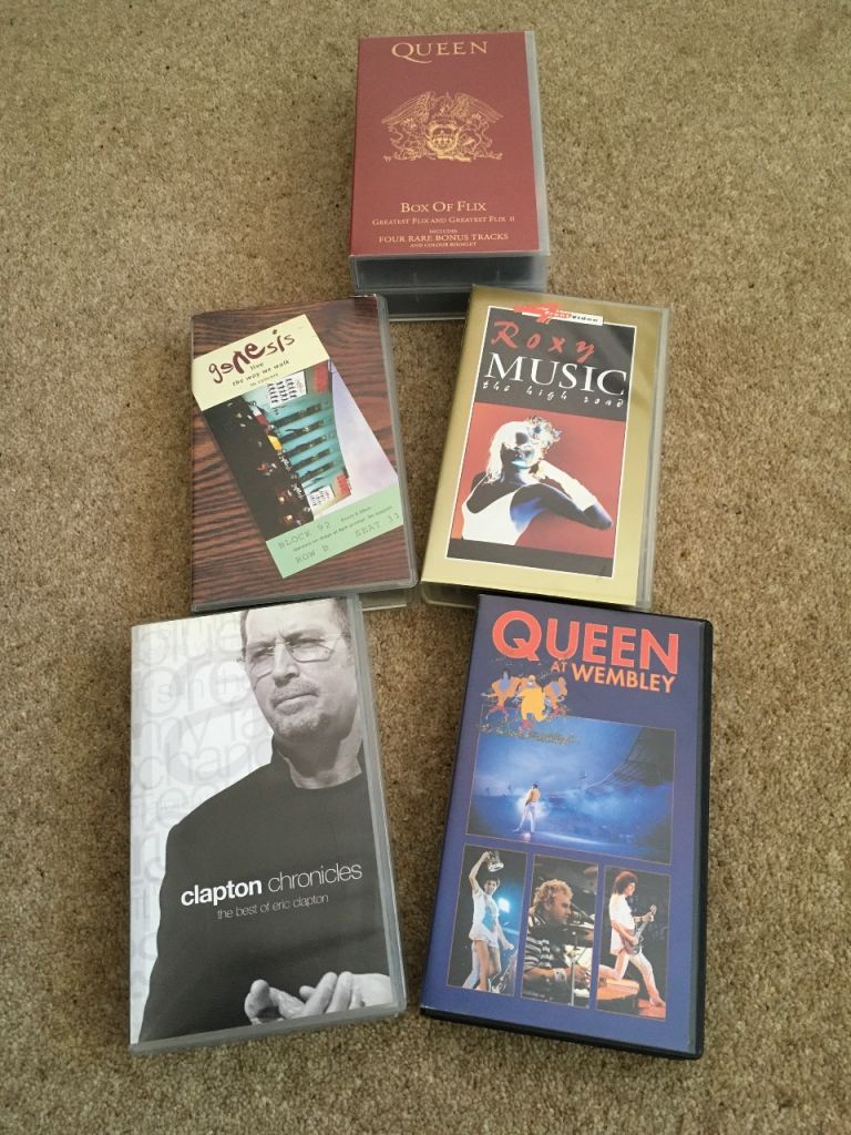 Various Music Concert DVDs and VHS – Good Condition