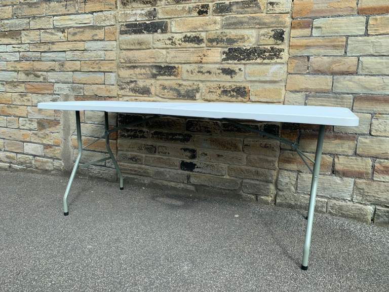 White Foldable Garden Table – Good Condition 6 avlble £60 each