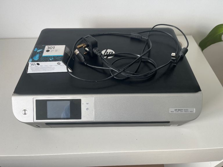 HP Envy 5530 printer & new black ink cartridge 