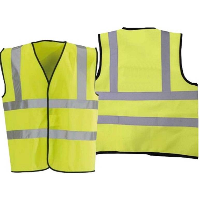BULK PACK x50 Kids Childrens Hi Viz High Vis Safety Vest Waistcoat 2-3 years YELLOW