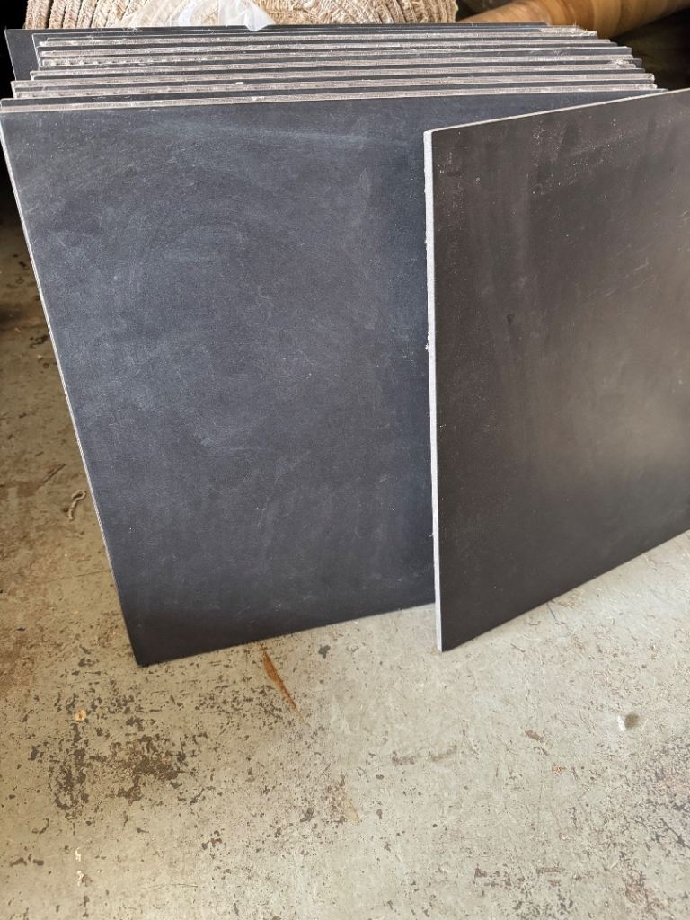 Black Ceramic Floor Tiles - Good Condition