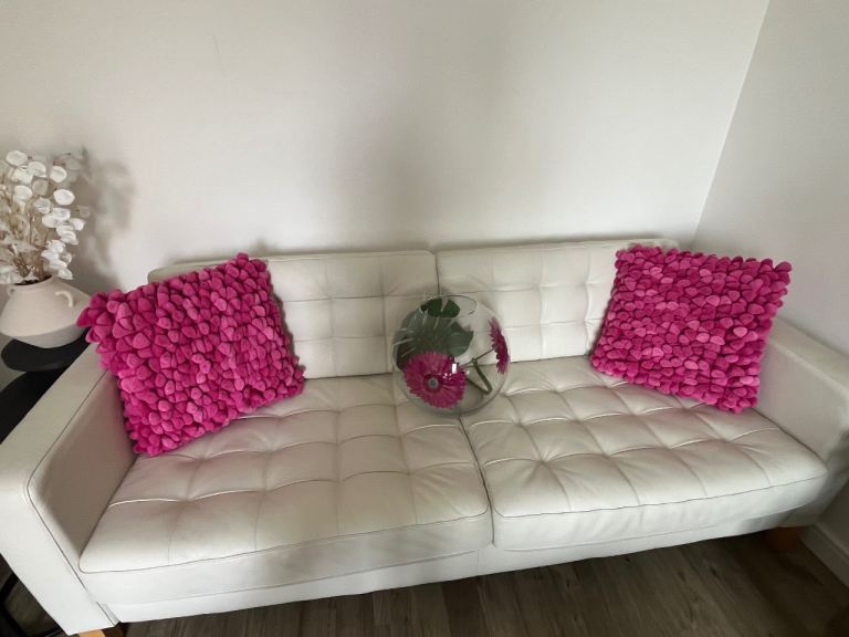 Pair of Bright Pink Bobble Cushions – As Good As New