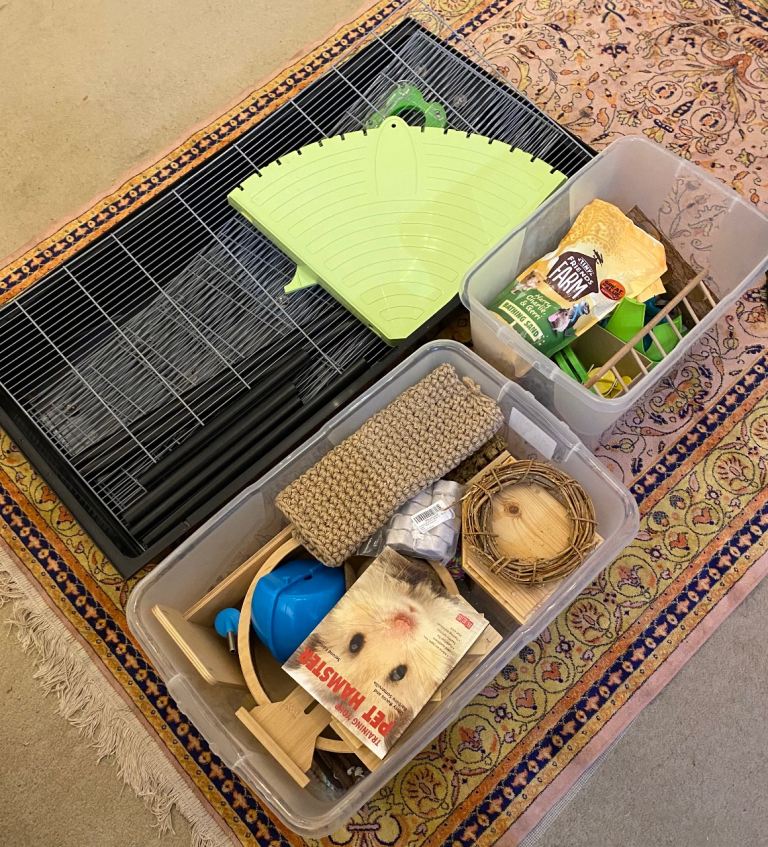 Hamster cage and lots of accessories 