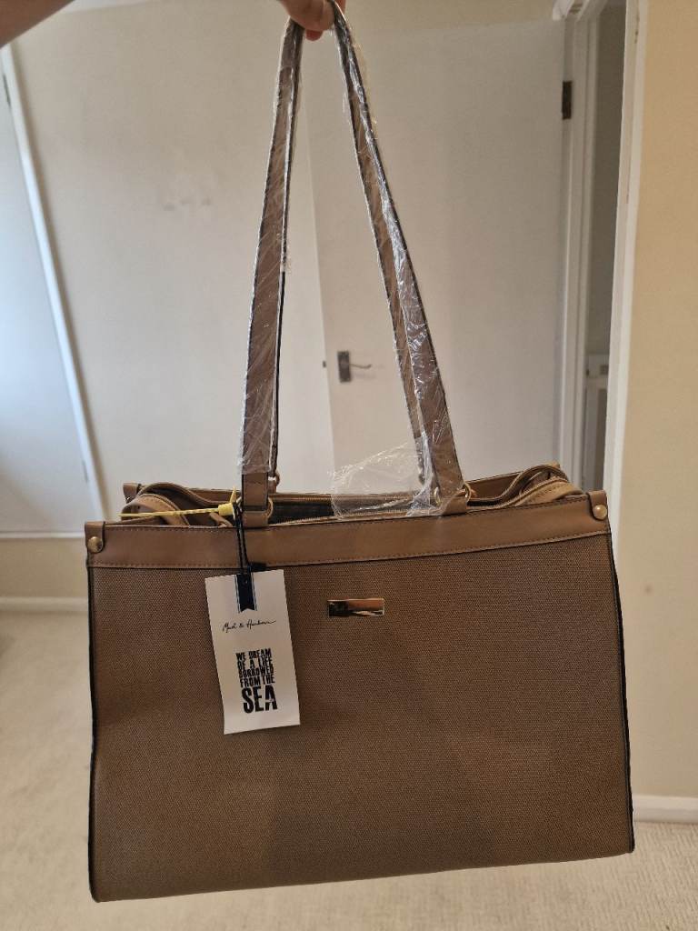 Brand New Tan Tote Bag with Smaller Pouch - Never Used