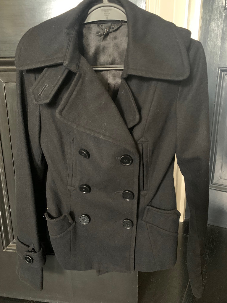 Coat, wool, size 8