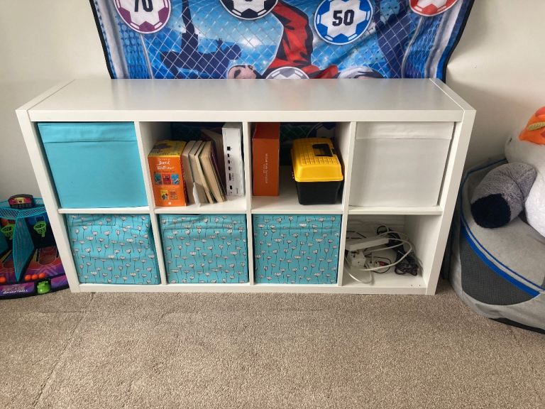 IKEA KALLAX 8-Cube Storage Unit – White, Good Condition