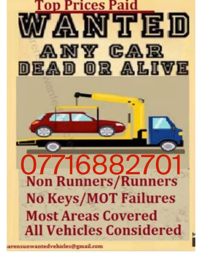 All scrap cars wanted 