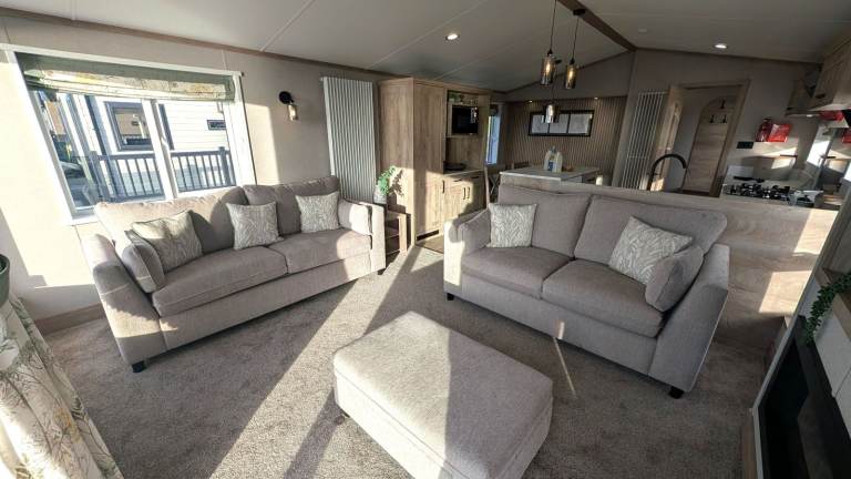 Lodge with a sea view at Aber Bay Holiday Park (SY23 3DT)