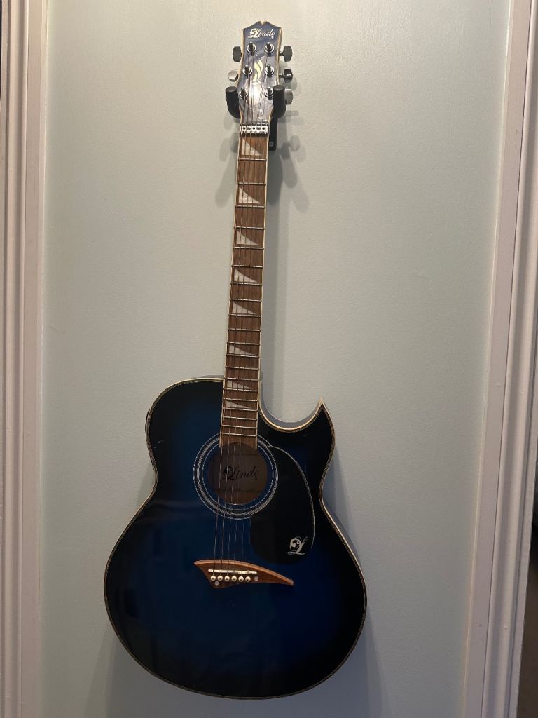 Lindo ORG-SL Slim Blue Electro Acoustic Guitar. 
