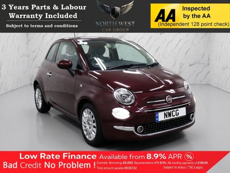 2019 Fiat 500 1.2 Lounge Hatchback 3dr Petrol Manual Euro 6 (s/s) (69 bhp) NATIONWIDE PAR Hatchba...