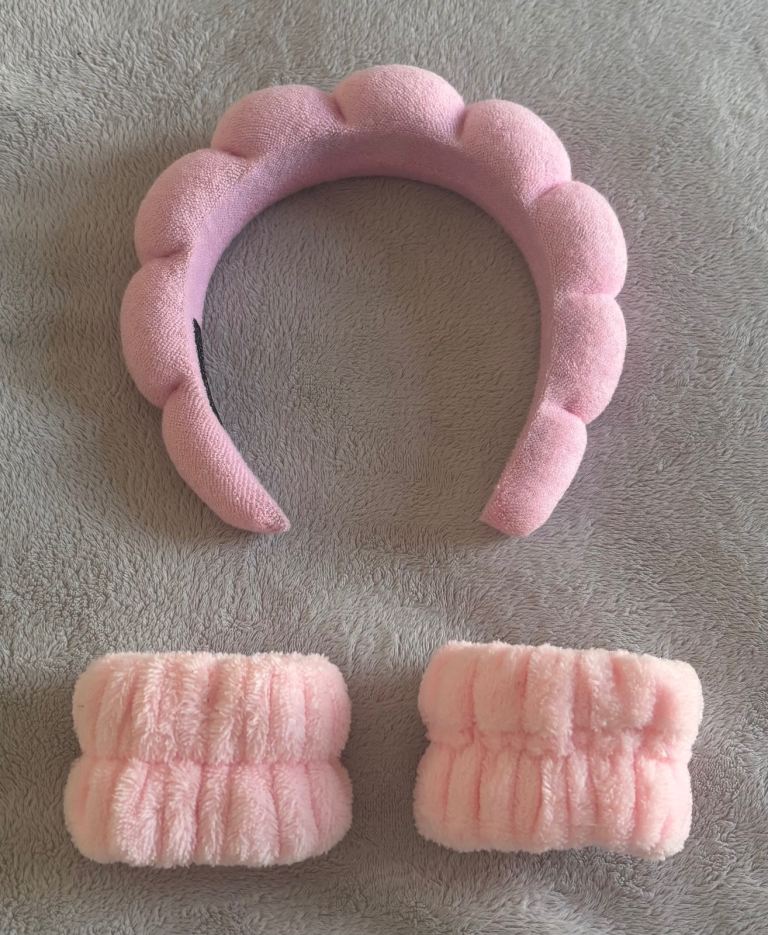 New Foamed Headband & Wrists Bands For Applying Make Up & Washing Face 