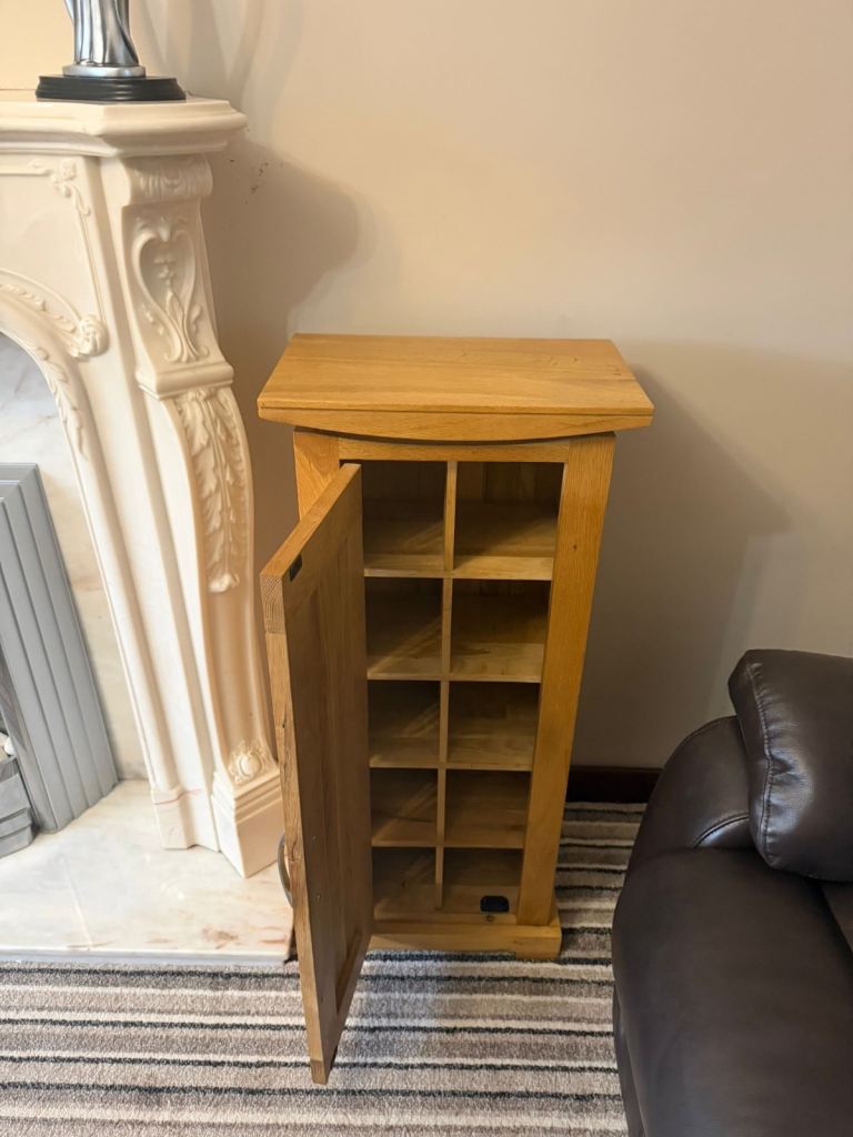 Solid oak storage unit