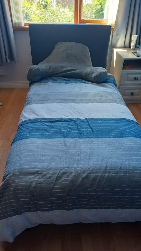 Single bed frame and mattress 