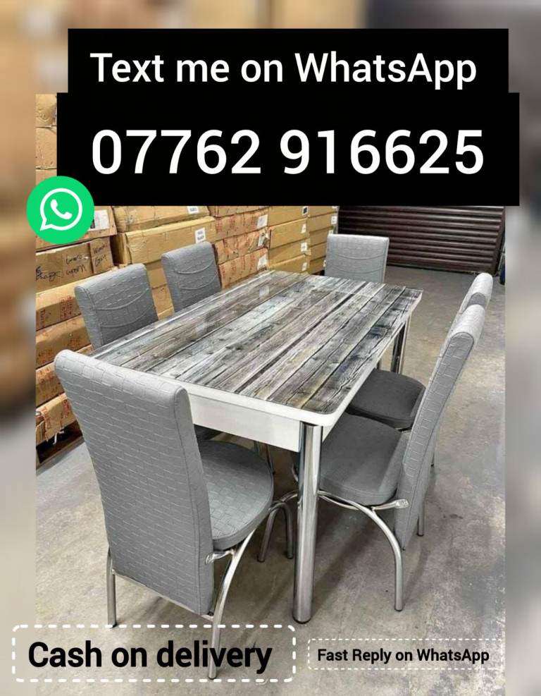 DINING TABLE WITH 4 CHAIRS AND 6 CHAIRS