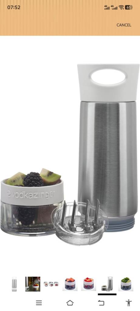 Vodkazinga Portable Blender / Chopper - New, Stainless Steel