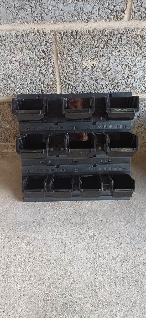 Black Plastic Storage Bins for Organising – Good Condition