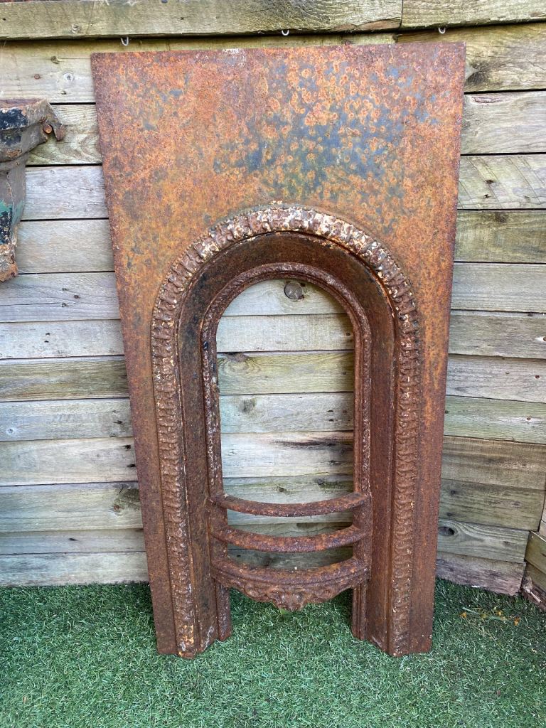 Antique cast iron bedroom fireplace 