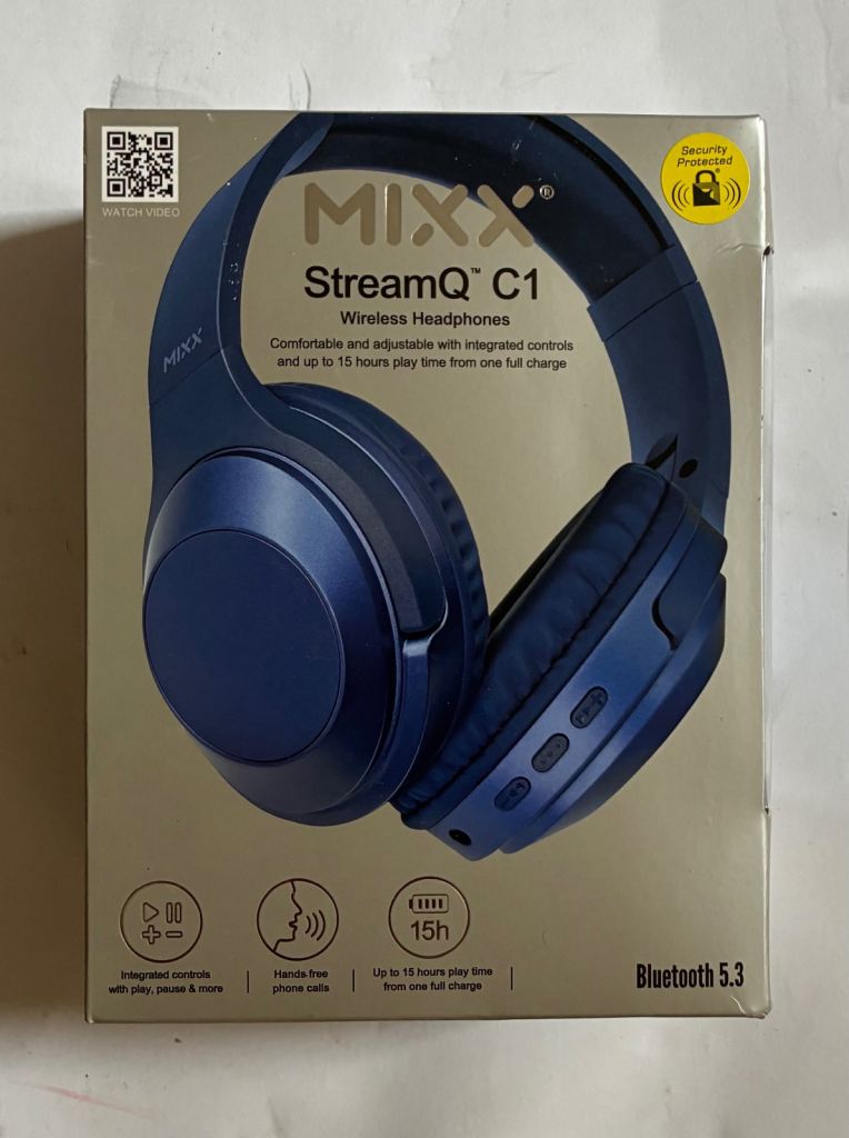 MIXX StreamQ C1 Wireless Headphones - Brand New, Blue
