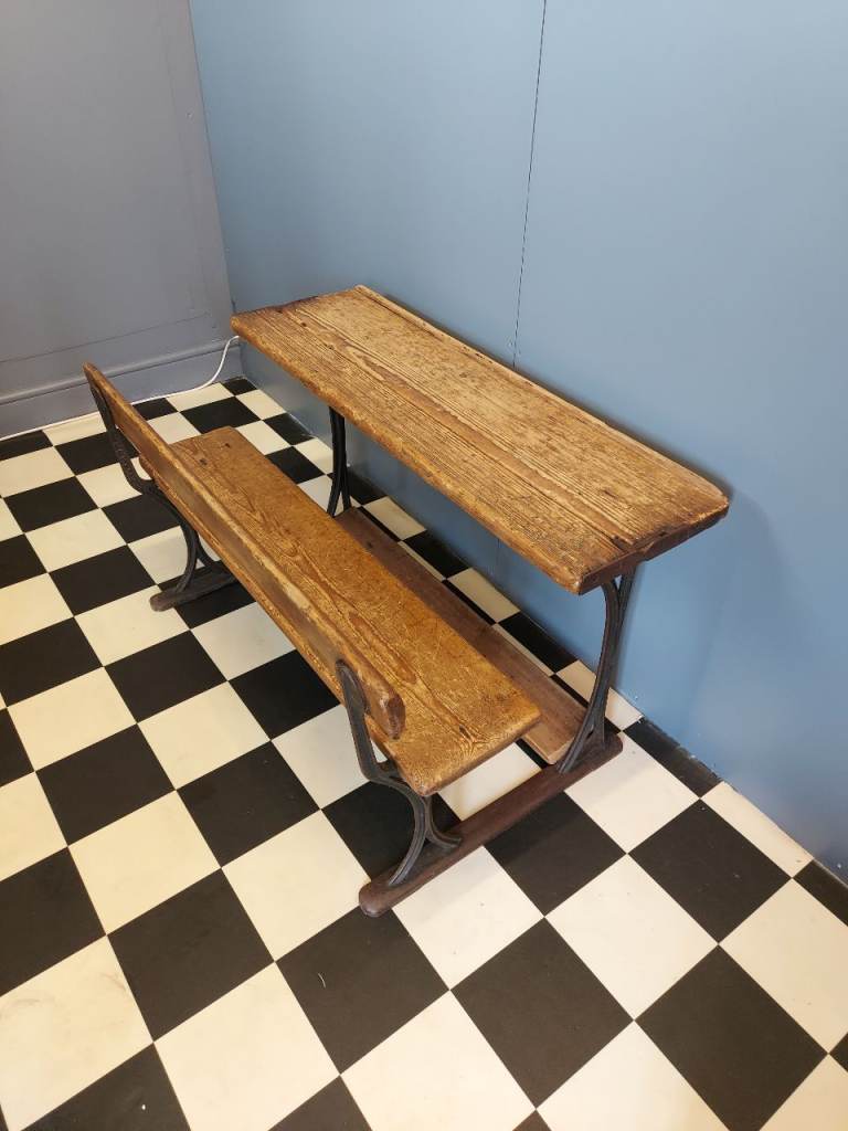 Antique Edwardian child's double school desk